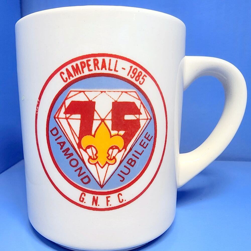Camperall - 1985 Diamond Jubilee G.N.F.C. 75th Coffee Mug Boy Scouts